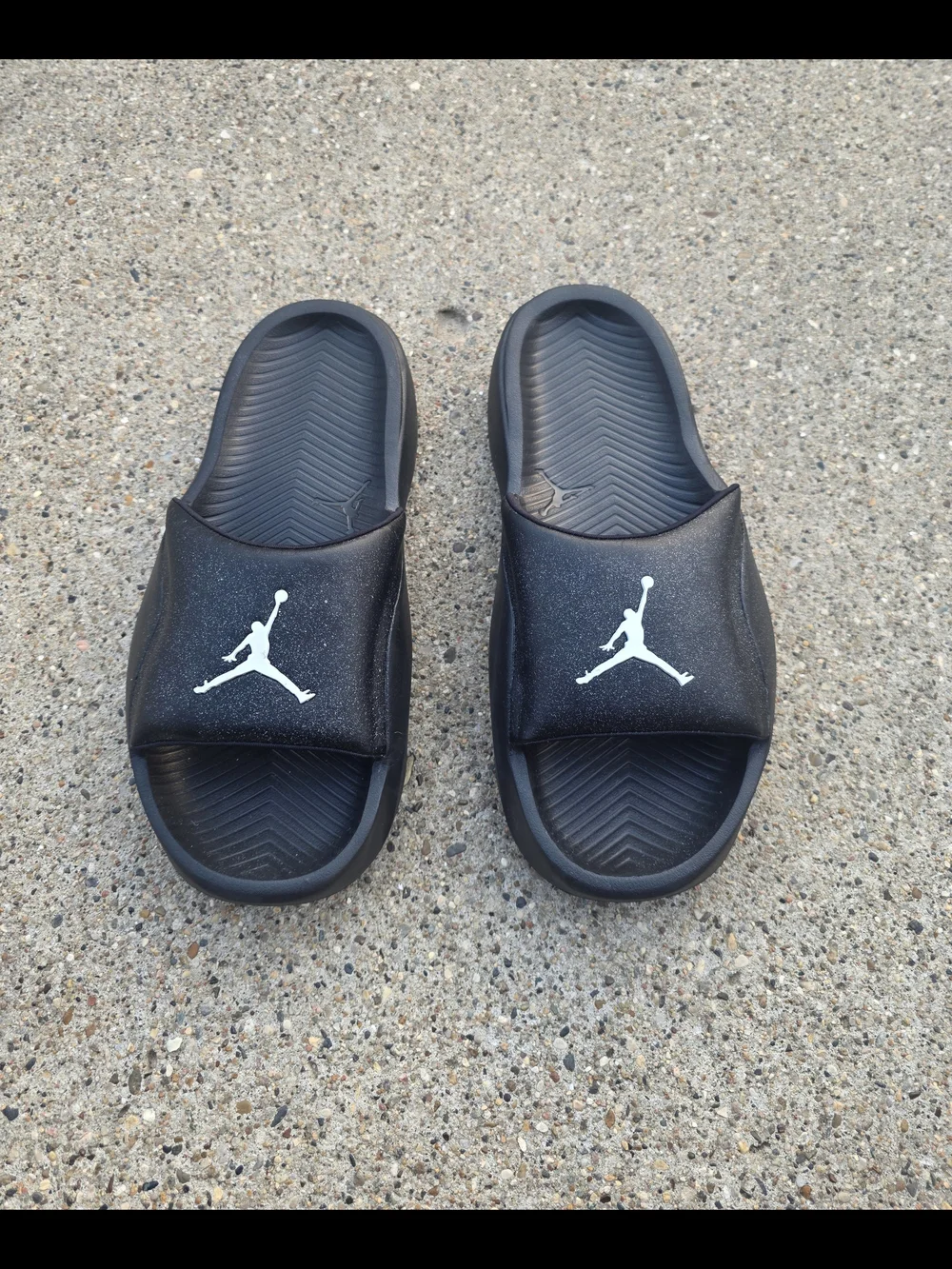 Jordan Black Slide Sandals Jumpman Logo Youth Boys 7